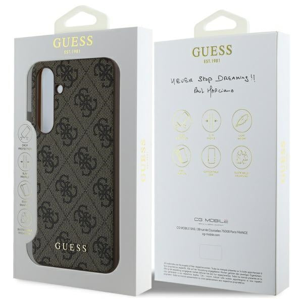 Ovitek za Samsung Galaxy S24 FE S721, Guess, 4G Charm, rjava
