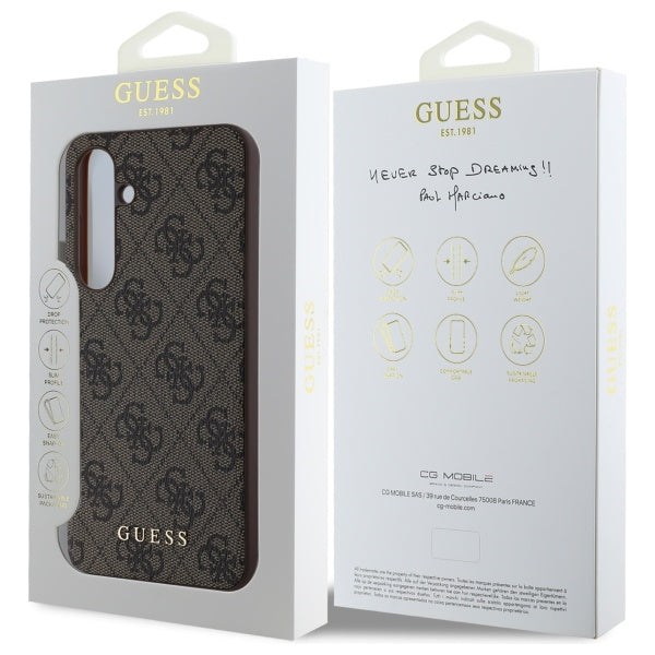 Ovitek za Samsung Galaxy S24 FE S721, Guess, 4G Classic, rjava