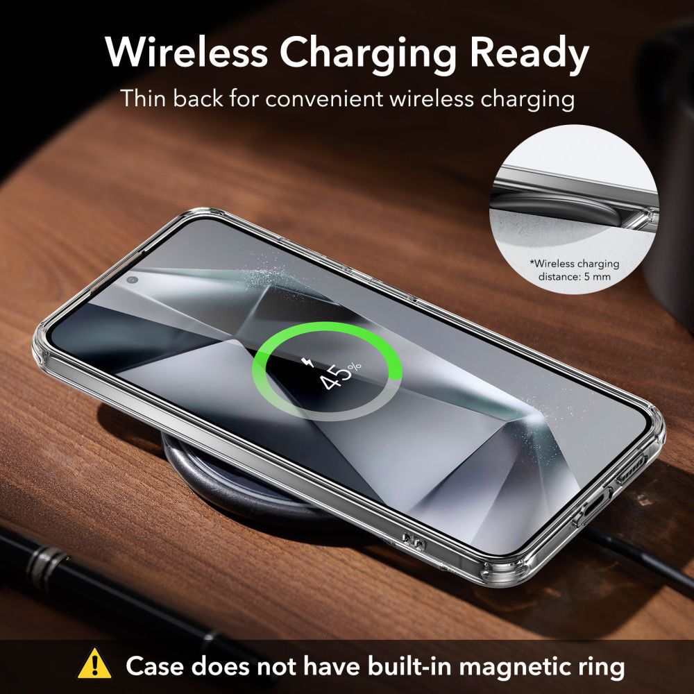 Case for Samsung Galaxy S24+ S926, ESR, Air Shield Boost Kickstand, Transparent