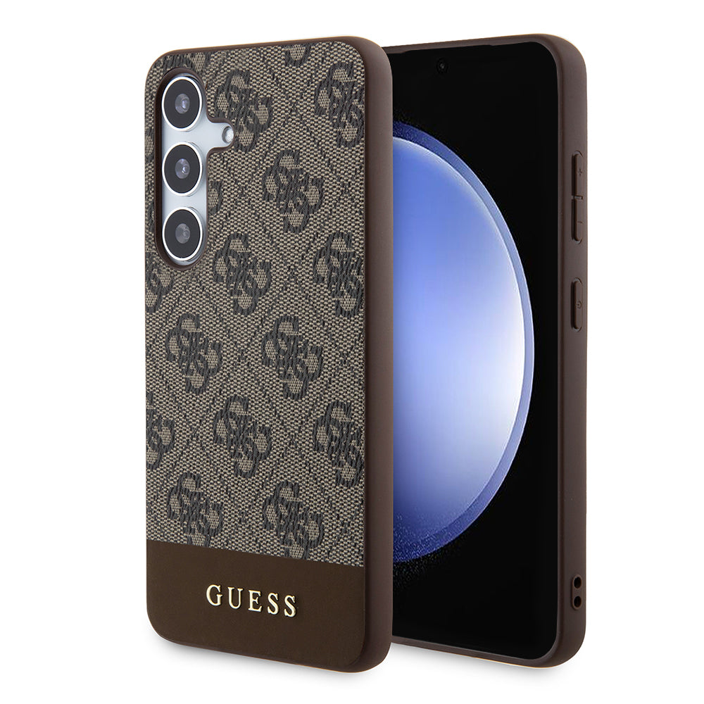 Ovitek za Samsung Galaxy S24+ S926, Guess, 4G Stripe, rjava