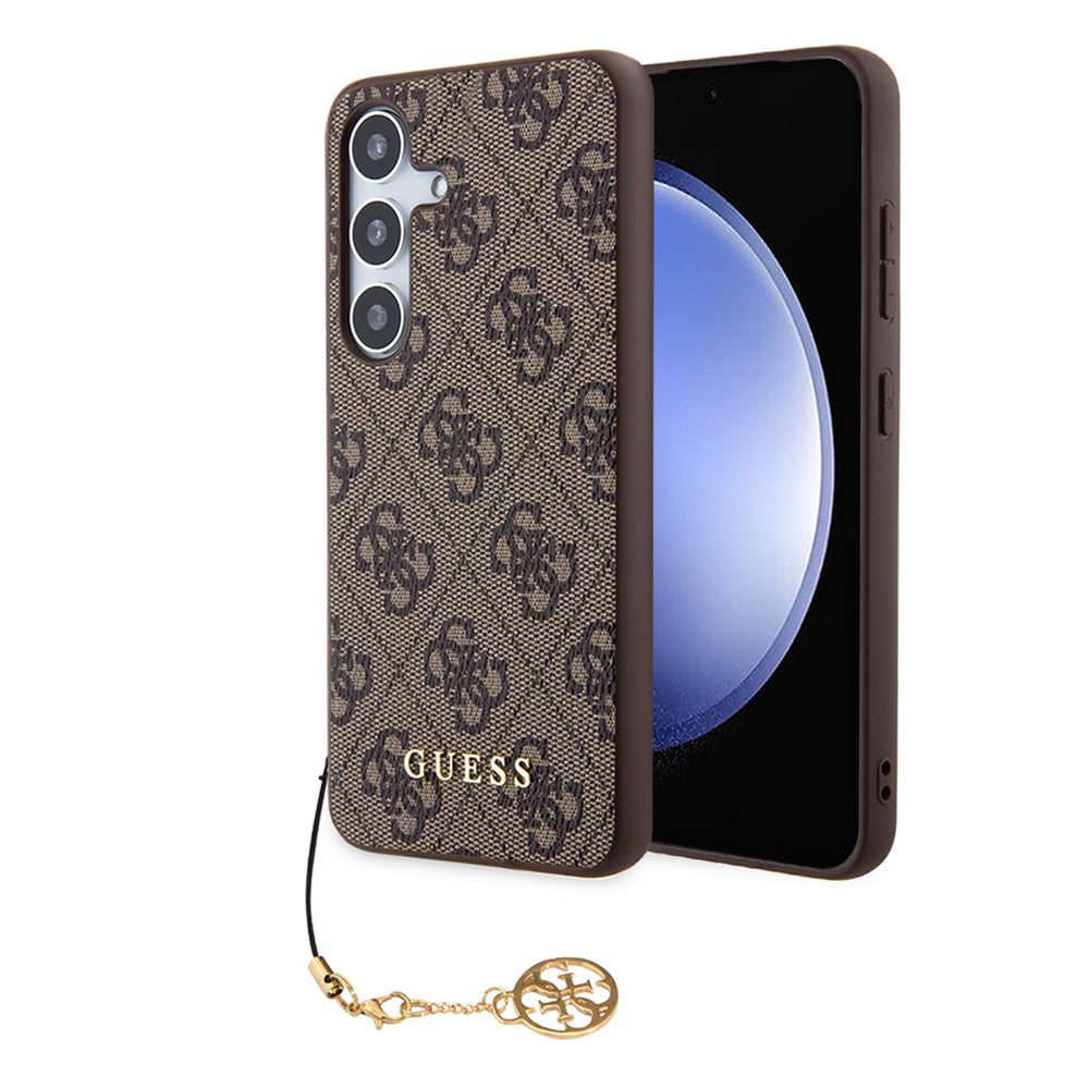 Ovitek za Samsung Galaxy S24 S921, Guess, 4G Charm, rjava