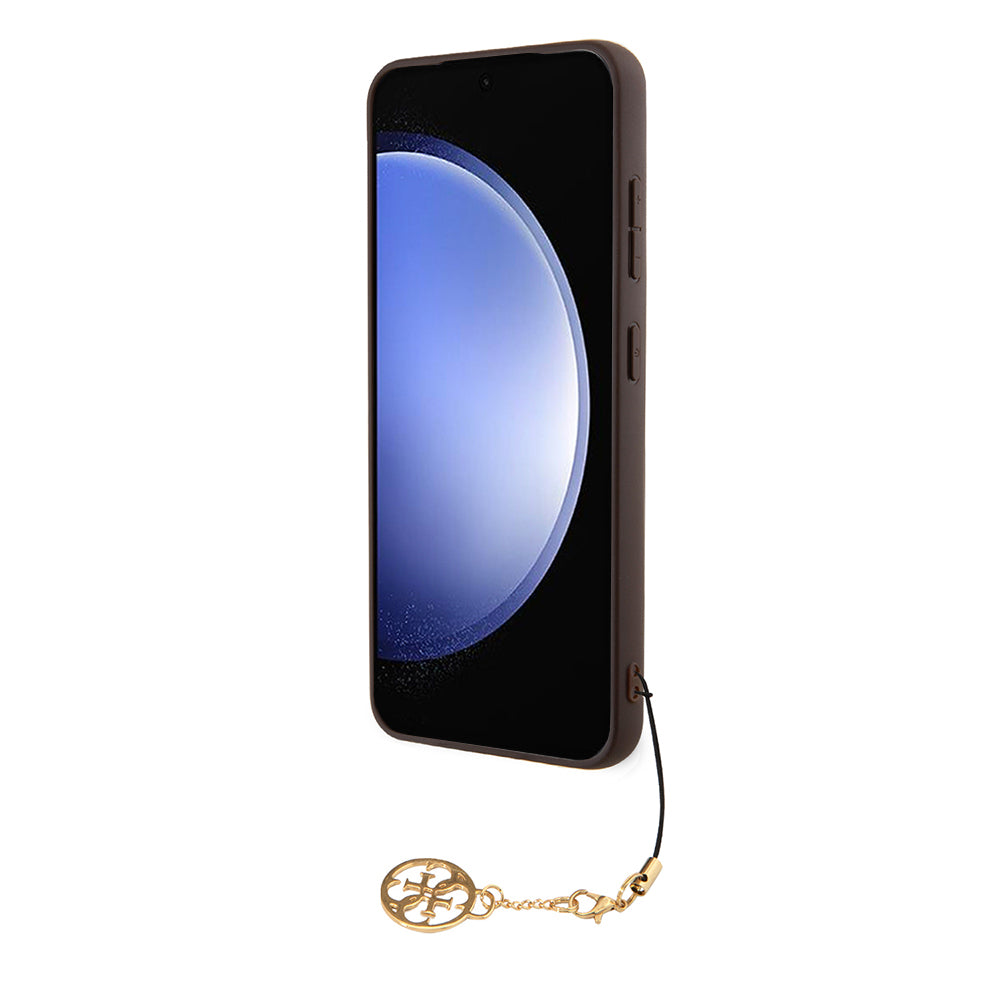 Ovitek za Samsung Galaxy S24 S921, Guess, 4G Charm, rjava