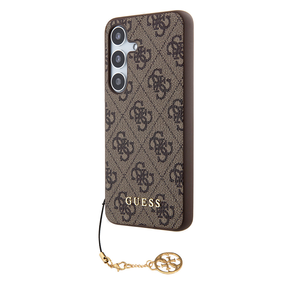 Ovitek za Samsung Galaxy S24 S921, Guess, 4G Charm, rjava