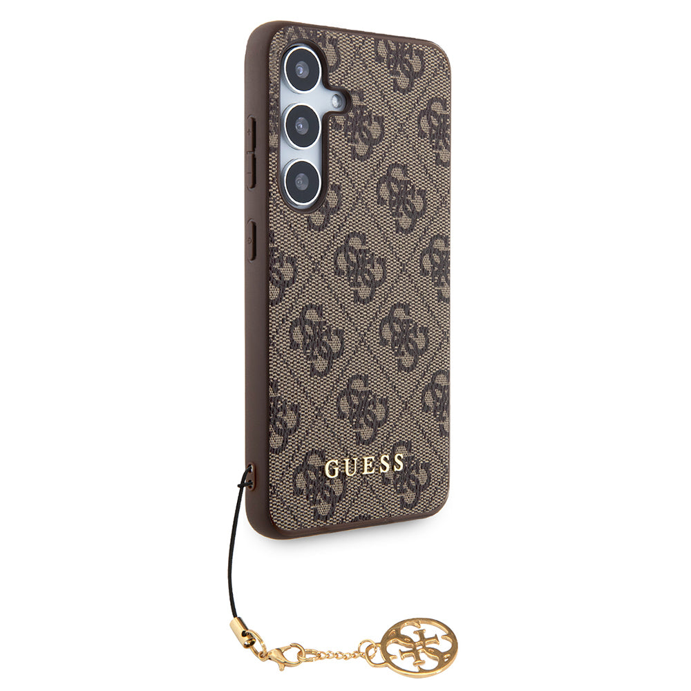 Ovitek za Samsung Galaxy S24 S921, Guess, 4G Charm, rjava