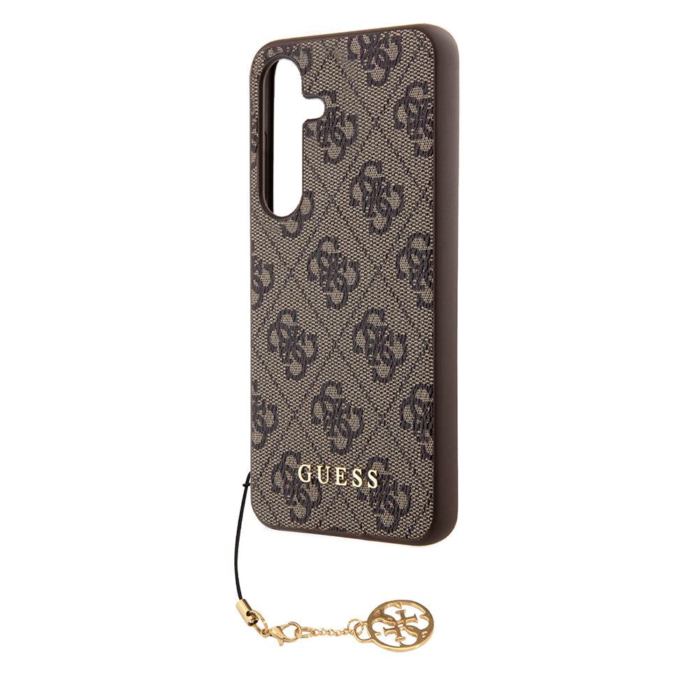 Ovitek za Samsung Galaxy S24 S921, Guess, 4G Charm, rjava