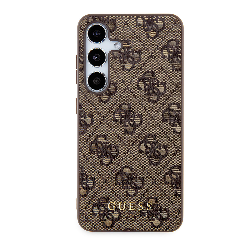 Ovitek za Samsung Galaxy S24 S921, Guess, 4G Metal Gold Logo, rjava