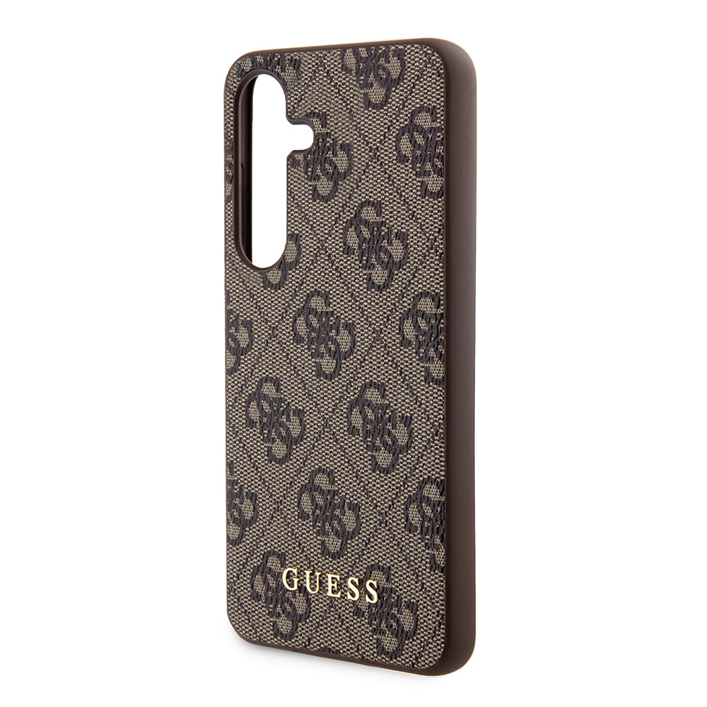Ovitek za Samsung Galaxy S24 S921, Guess, 4G Metal Gold Logo, rjava