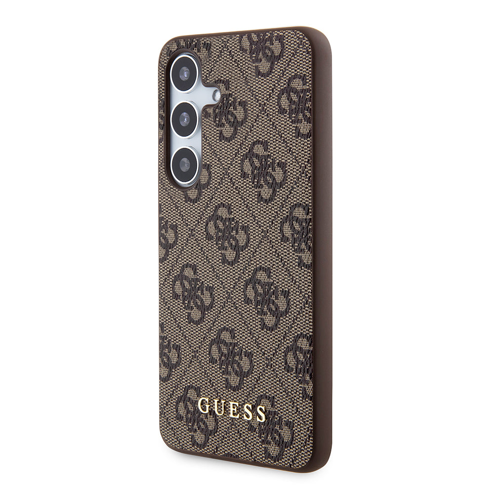 Ovitek za Samsung Galaxy S24 S921, Guess, 4G Metal Gold Logo, rjava
