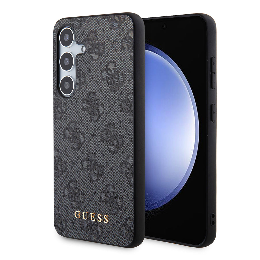 Ovitek za Samsung Galaxy S24 S921, Guess, 4G Metal Gold Logo, črn