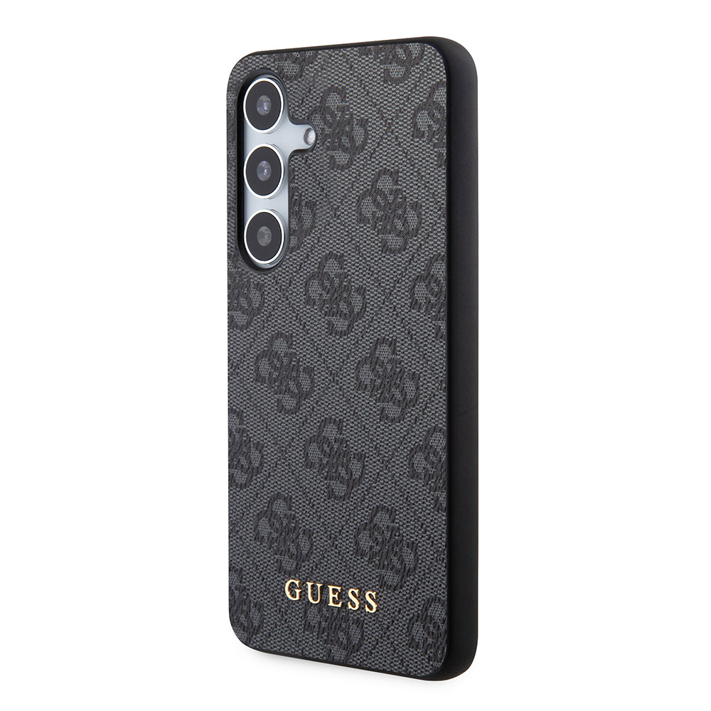 Ovitek za Samsung Galaxy S24 S921, Guess, 4G Metal Gold Logo, črn
