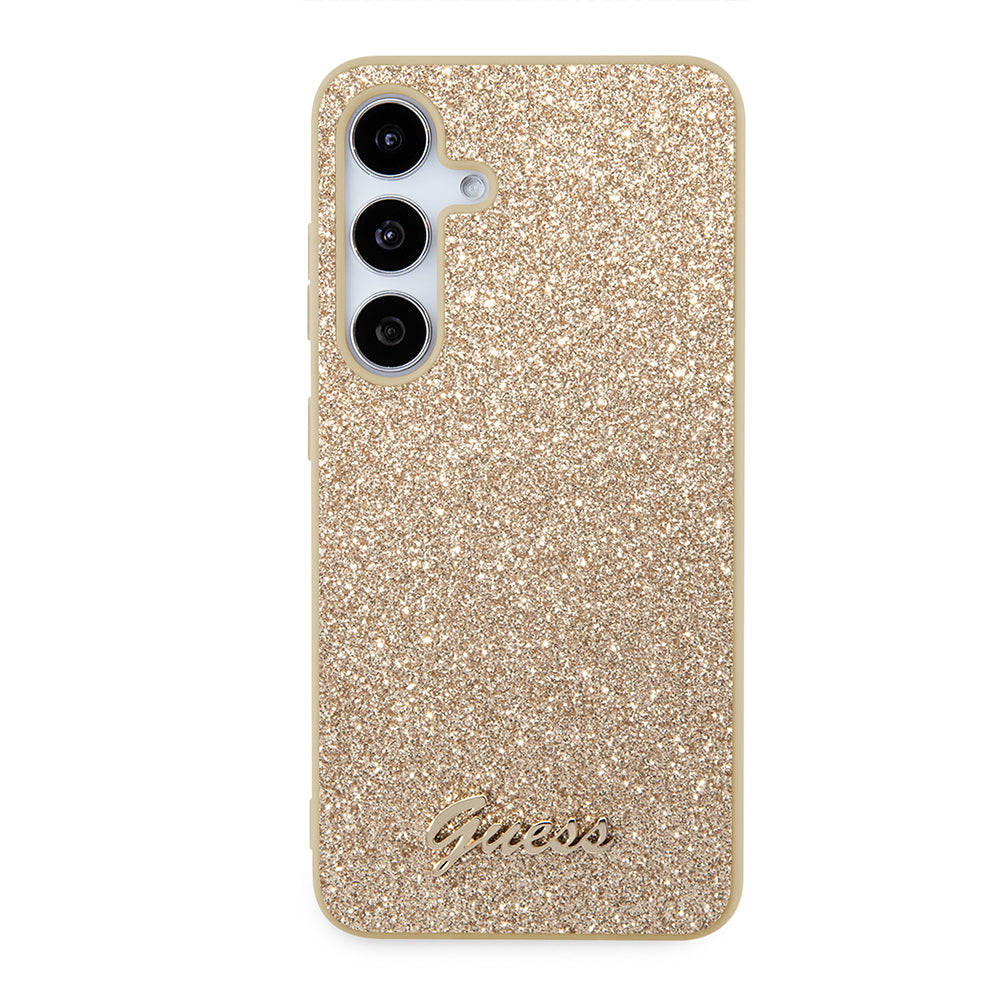 Ovitek za Samsung Galaxy S24 S921, Guess, Glitter Script, Zlat