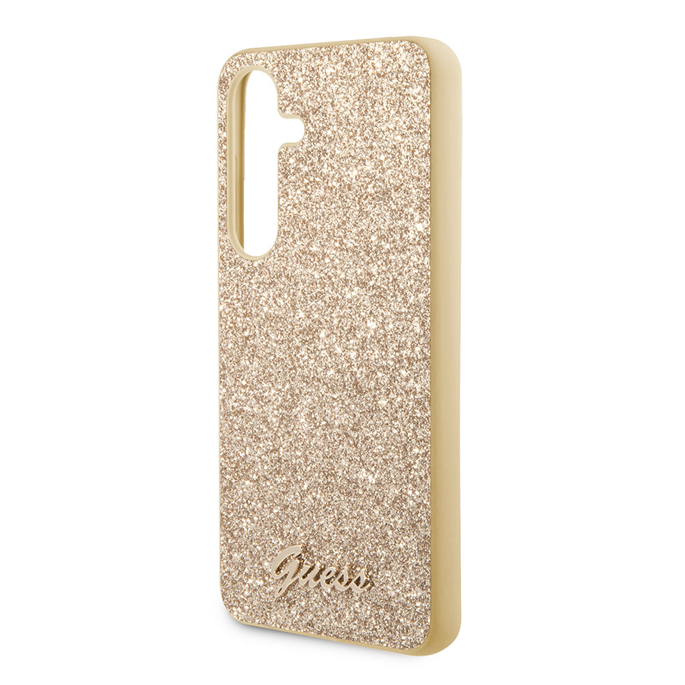 Ovitek za Samsung Galaxy S24 S921, Guess, Glitter Script, Zlat