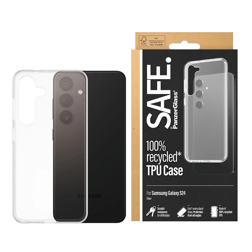 Ovitek za Samsung Galaxy S24 S921, PanzerGlass, Safe., Prozoren