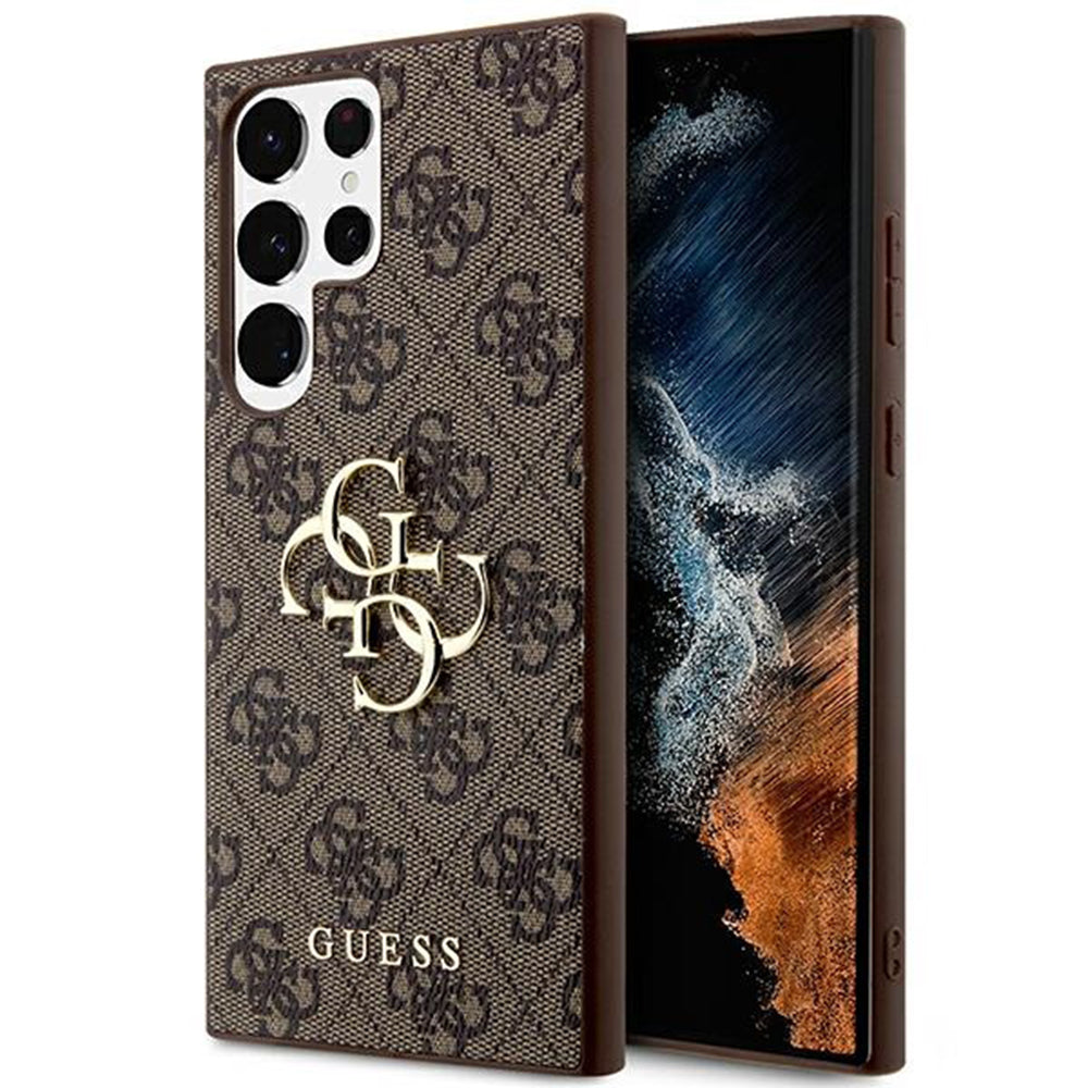 Ovitek za Samsung Galaxy S24 Ultra S928, Guess, 4G Big Logo, rjava