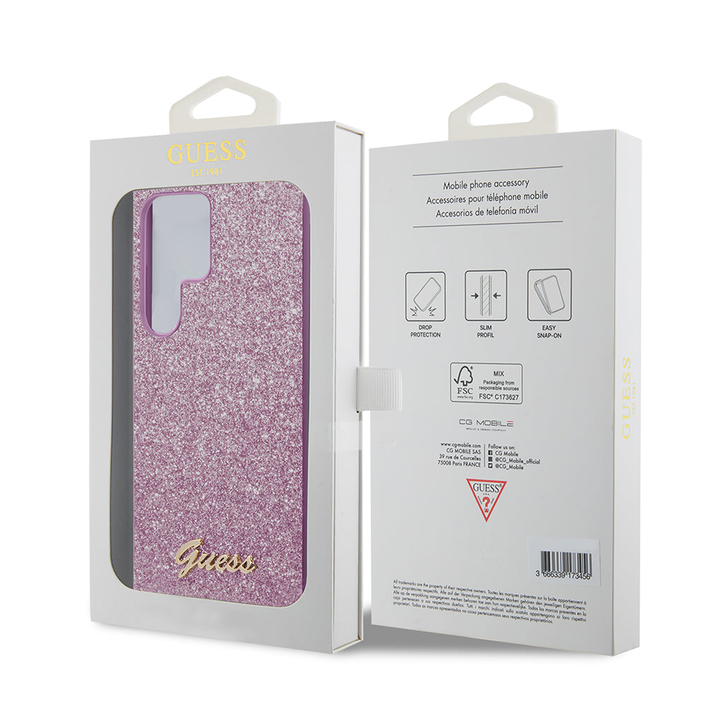 Ovitek za Samsung Galaxy S24 Ultra S928, Guess, Glitter Script, Zlata