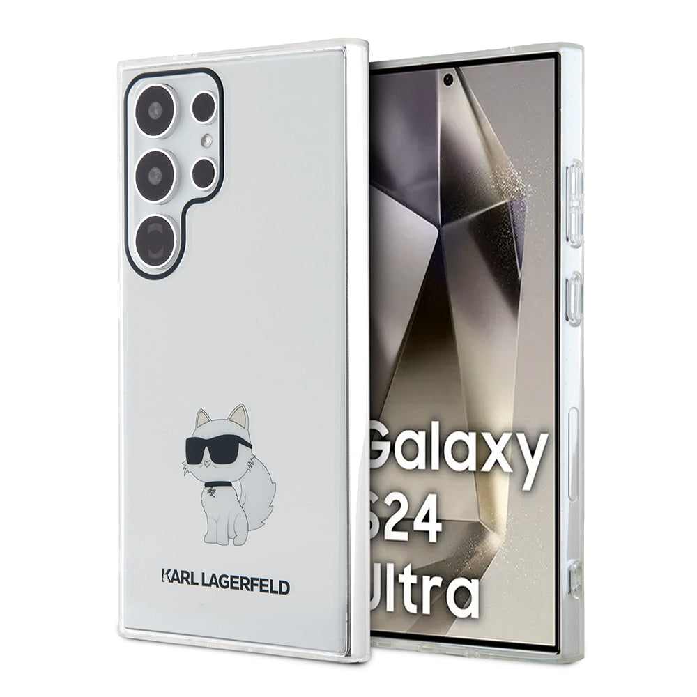 Ovitek za Samsung Galaxy S24 Ultra S928, Karl Lagerfeld, IML Luxury Choupette, Prozoren