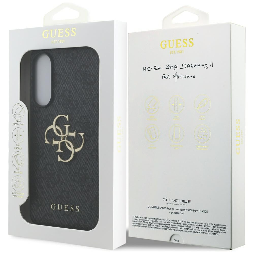 Ovitek za Samsung Galaxy S25 Edge S937, Guess, Big 4G Logo Classic, črn