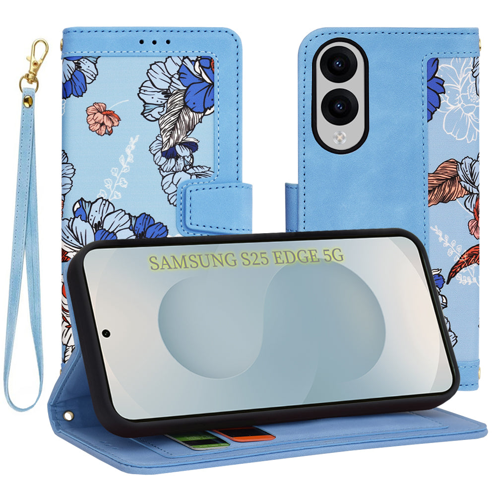 Ovitek za Samsung Galaxy S25 Edge S937, Techsuit, FlipCraft, modra