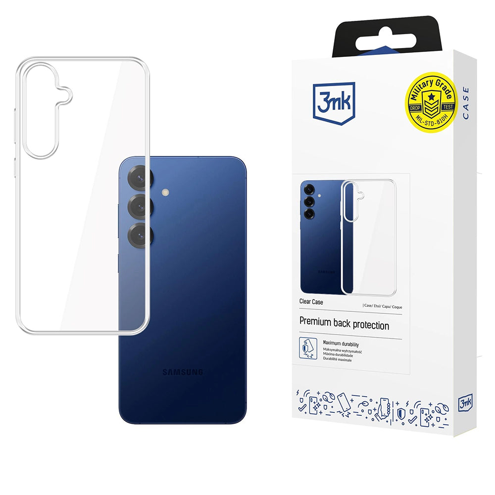 Ovitek za Samsung Galaxy S25 FE, 3MK, Prozoren, Transparenten