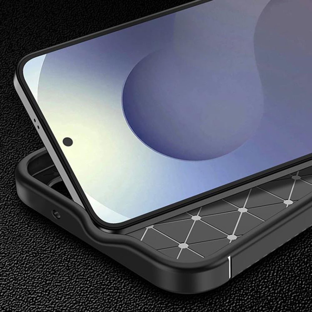 Ovitek za Samsung Galaxy S25 FE, Techsuit, CarbonFiber, Črn