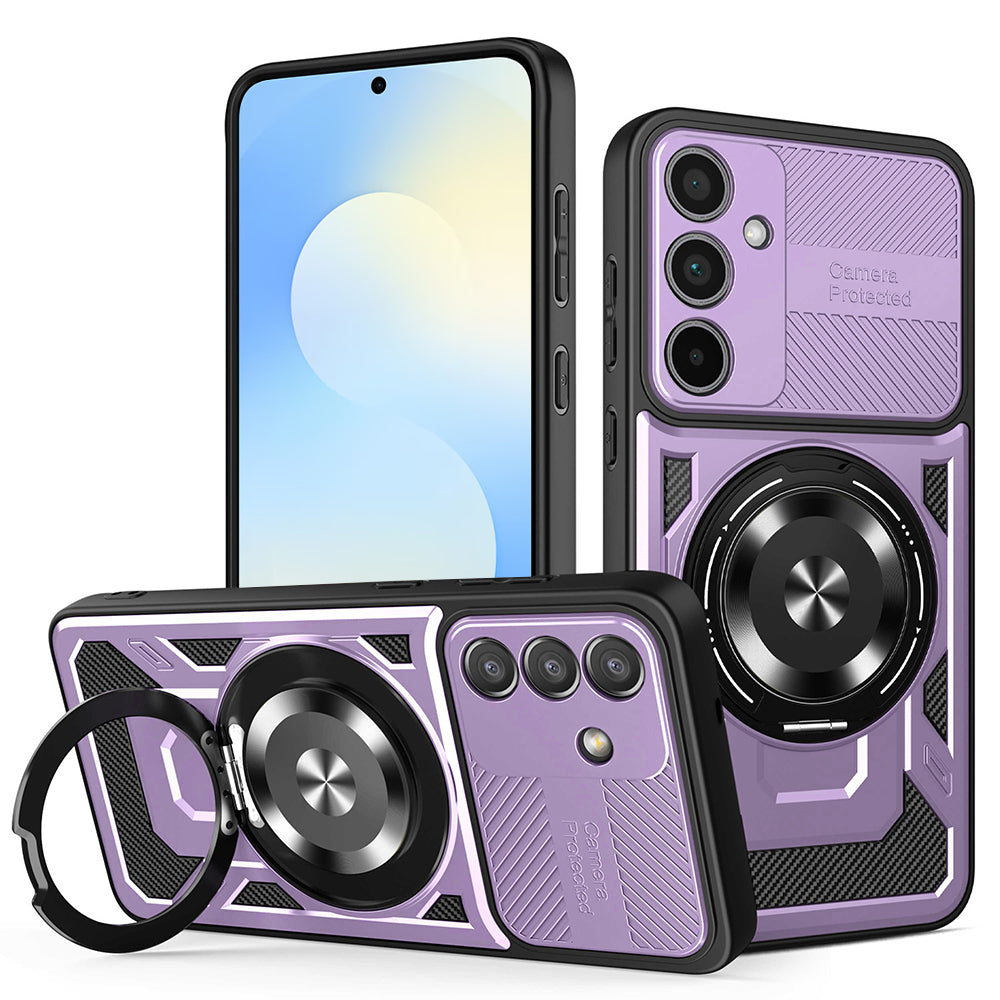 Ovitek za Samsung Galaxy S25 FE, Techsuit, RuggedCam, Vijoličen