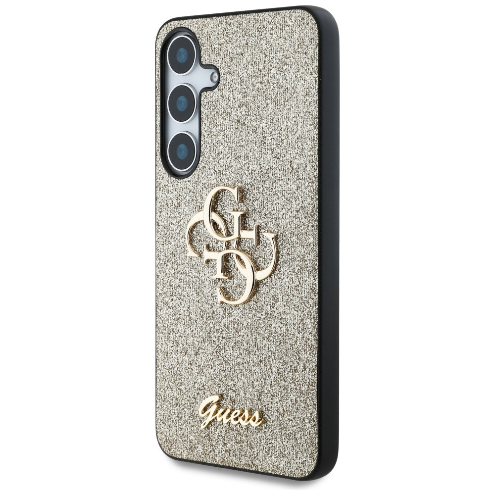 Ovitek za Samsung Galaxy S25+ S936, Guess, Glitter Big 4G Script, Zlat