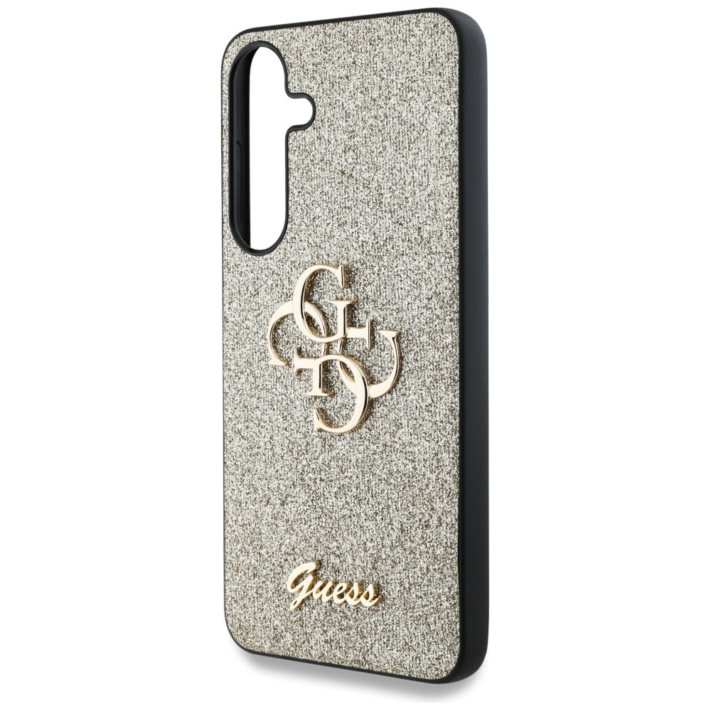 Ovitek za Samsung Galaxy S25+ S936, Guess, Glitter Big 4G Script, Zlat