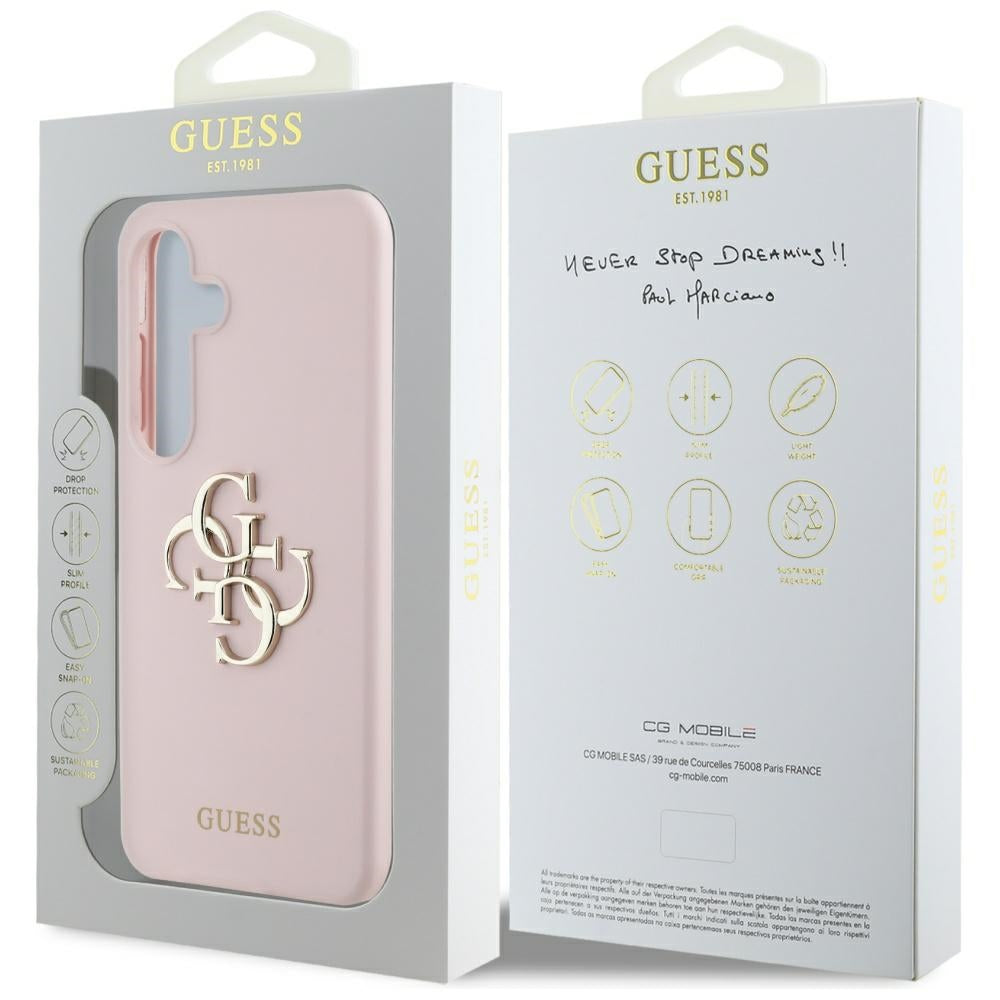 Ovitek za Samsung Galaxy S25 S931, Guess, 4G Big, Roza