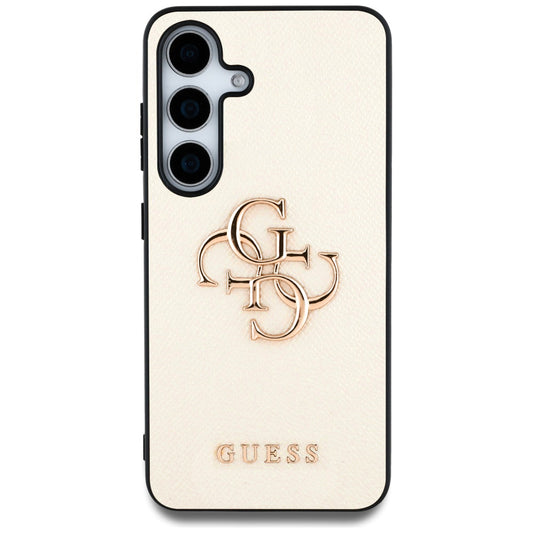 Ovitek za Samsung Galaxy S25 S931, Guess, 4G Grained Big and Classic Logo, Bež