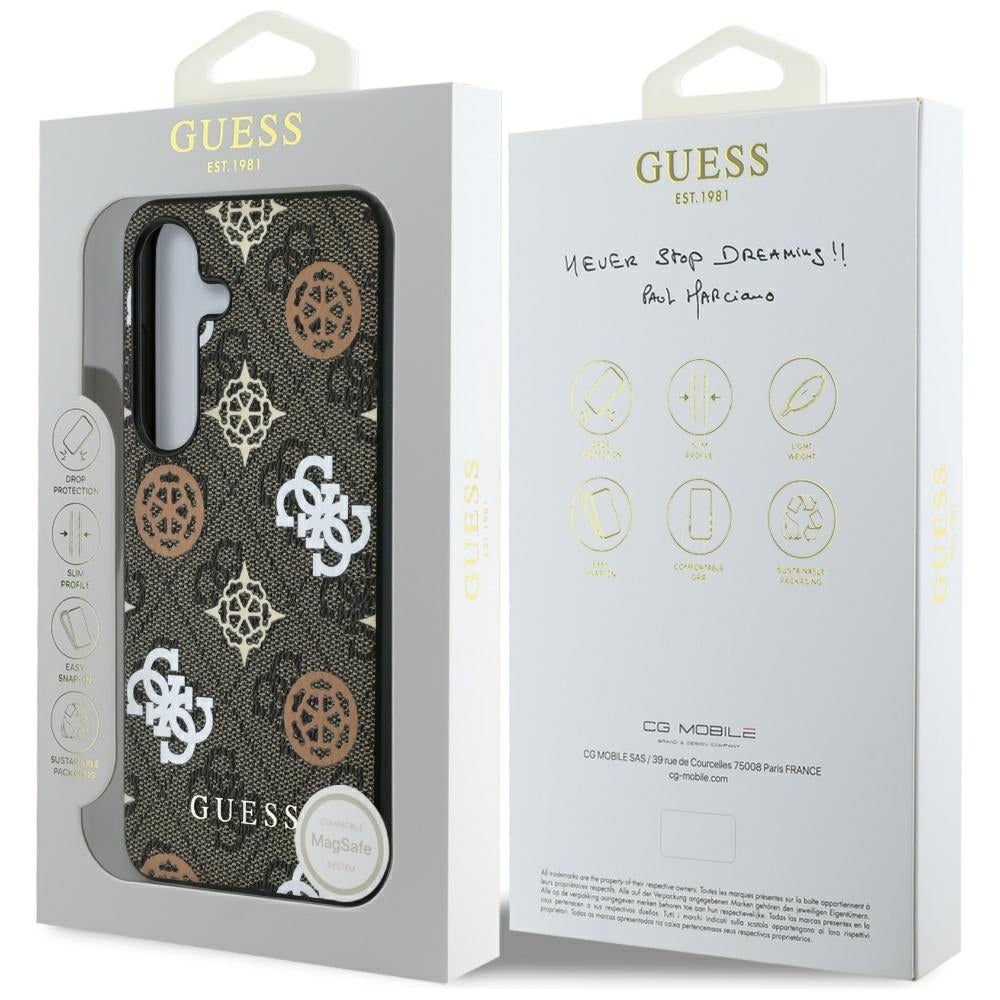 Ovitek za Samsung Galaxy S25 S931, Guess, 4G Peony, rjava