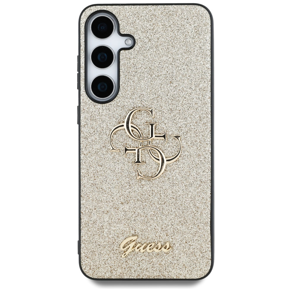 Ovitek za Samsung Galaxy S25 S931, Guess, Glitter Big 4G Script, Zlat.