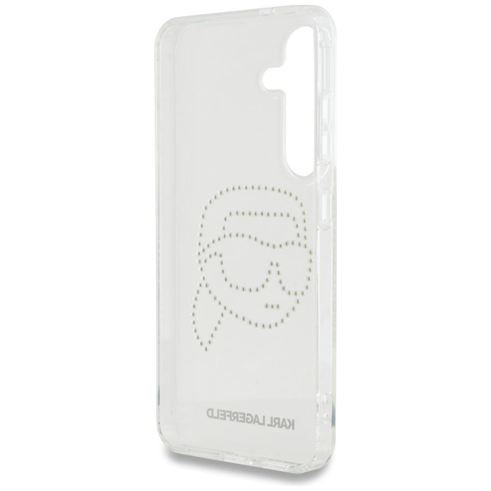 Ovitek za Samsung Galaxy S25 S931, Karl Lagerfeld, IML Rhinestones Karl's Head, Prozoren