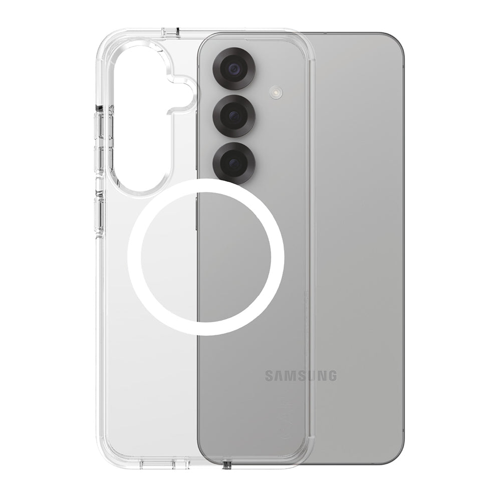 Ovitek za Samsung Galaxy S25 S931, PanzerGlass, Care Urban Combat, Prozorno Bel