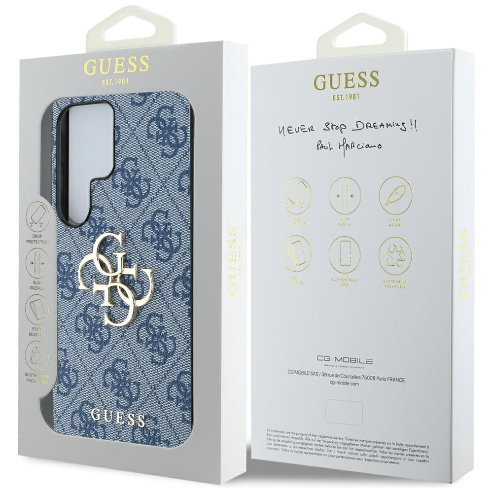 Ovitek za Samsung Galaxy S25 Ultra S938, Guess, 4G Big Logo, Modra