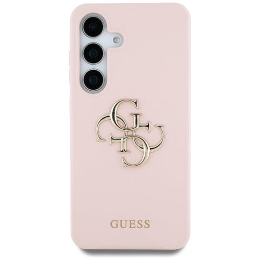 Ovitek za Samsung Galaxy S25 Ultra S938, Guess, 4G Grained Big and Classic Logo, Roza