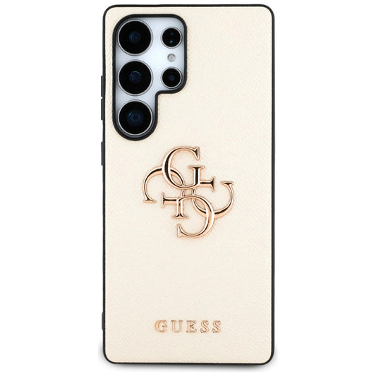 Ovitek za Samsung Galaxy S25 Ultra S938, Guess, 4G Grained Big and Classic Logo, Bež