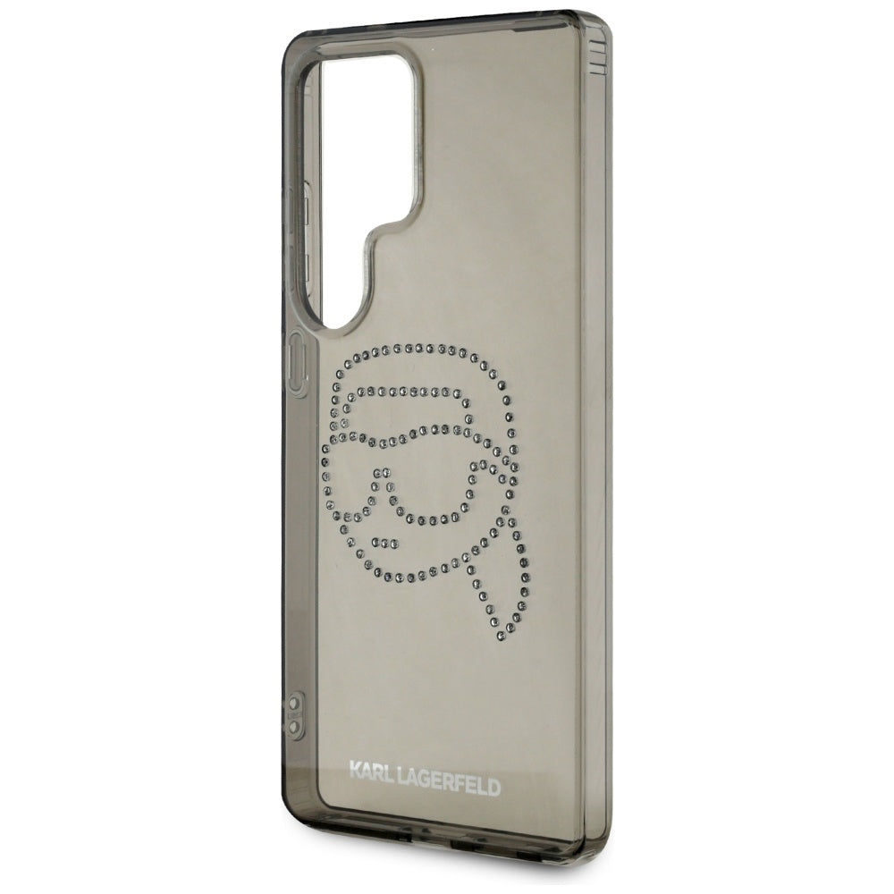 Ovitek za Samsung Galaxy S25 Ultra S938, Karl Lagerfeld, IML Rhinestones Karl's Head, črn