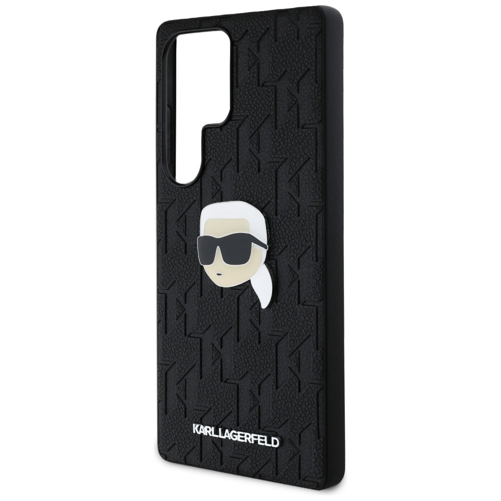 Ovitek za Samsung Galaxy S25 Ultra S938, Karl Lagerfeld, Monogram Karl's Head, Črna