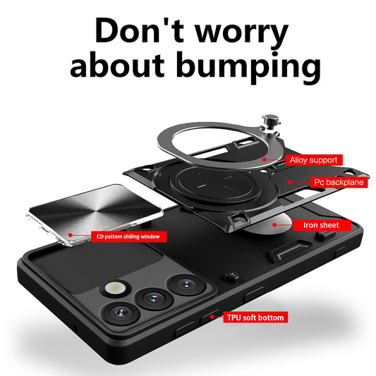 Case for Samsung Galaxy S26 FE / S25 FE, Techsuit, CamGuard Pro, Black