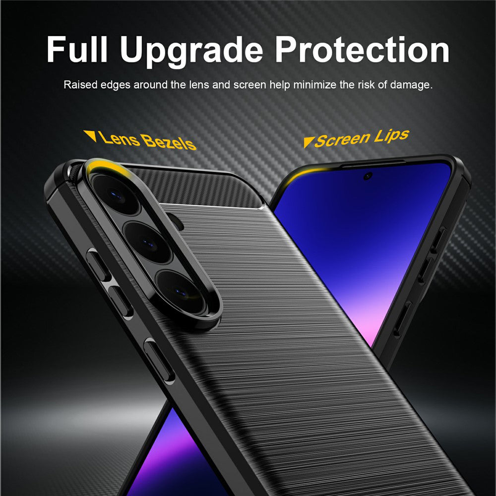 Ovitek za Samsung Galaxy S26 FE S741 / S25 FE, Techsuit, Karbon, Modra