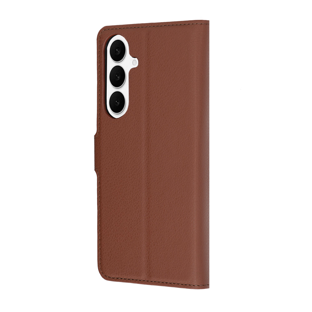 Ovitek za Samsung Galaxy S26 FE S741 / S25 FE, Techsuit, usnjen folio, rjav