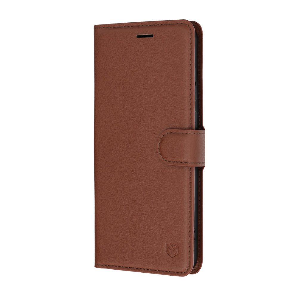 Ovitek za Samsung Galaxy S26 FE S741 / S25 FE, Techsuit, usnjen folio, rjav