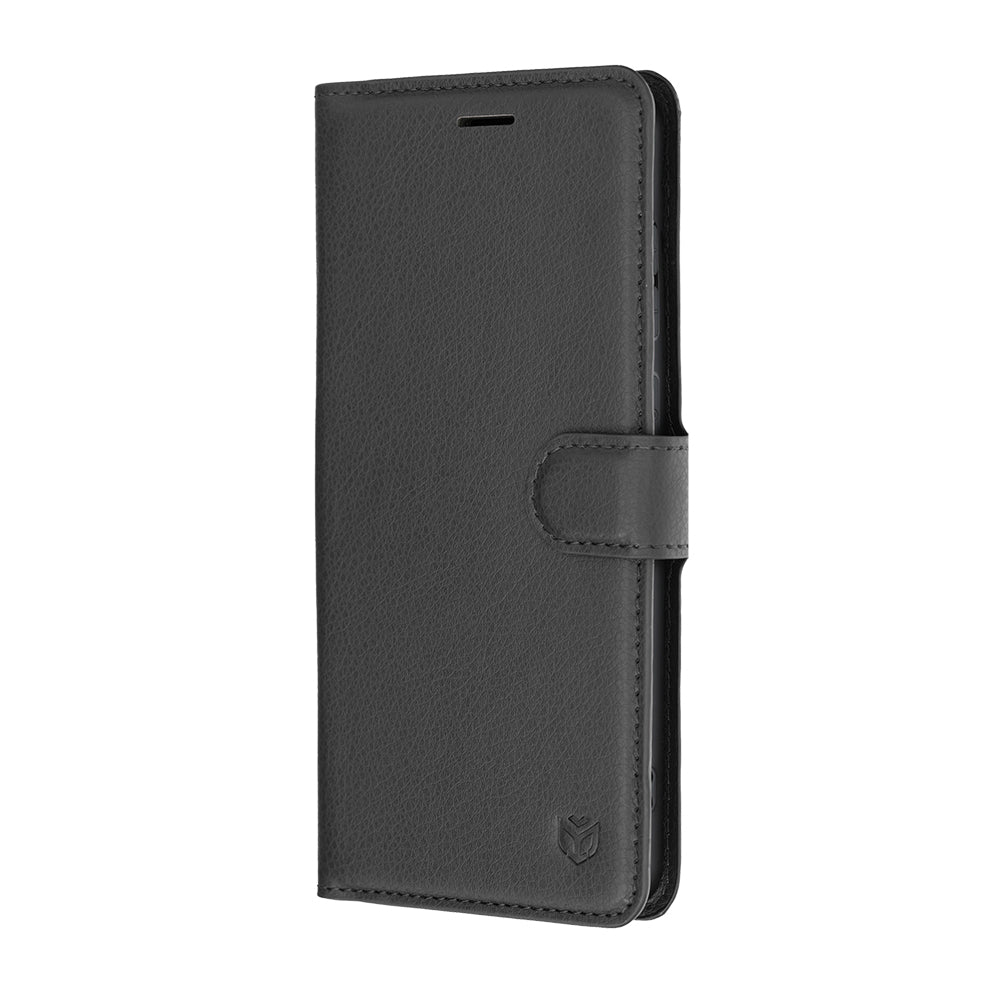 Ovitek za Samsung Galaxy S26 FE S741 / S25 FE, Techsuit, usnjen folio, črn