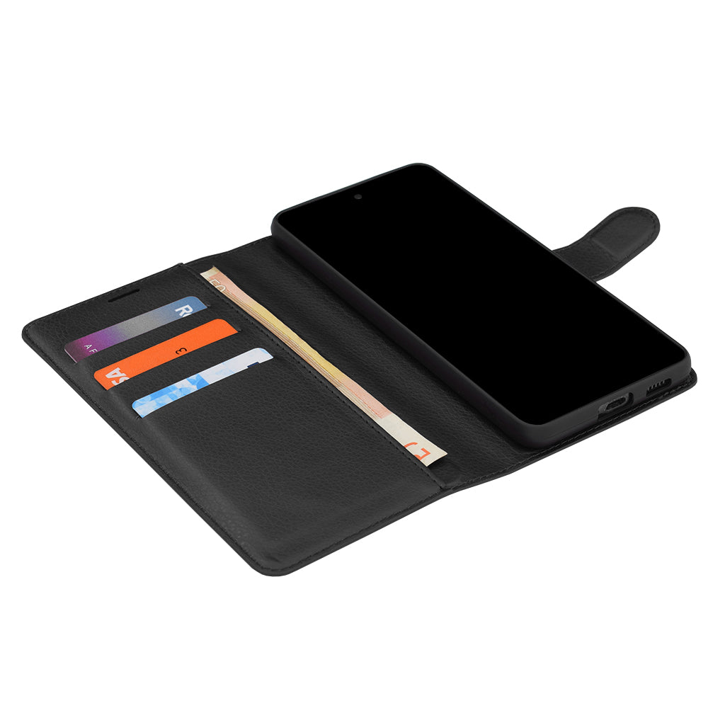 Ovitek za Samsung Galaxy S26 FE S741 / S25 FE, Techsuit, usnjen folio, črn