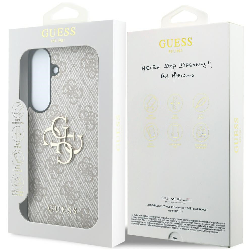 Ovitek za Samsung Galaxy S26 FE S741, Guess, 4G kovinski logotip, roza