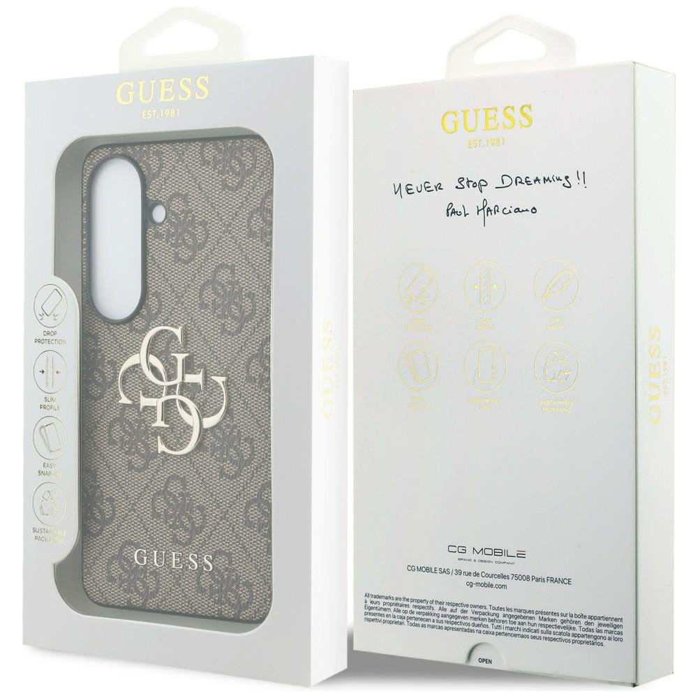 Ovitek za Samsung Galaxy S26 S942, Guess, 4G Big Logo, rjava