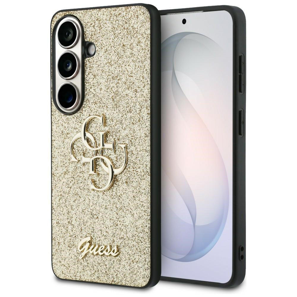 Ovitek za Samsung Galaxy S26 S942, Guess, Fixed Glitter Big 4G Metal Frame, Zlat