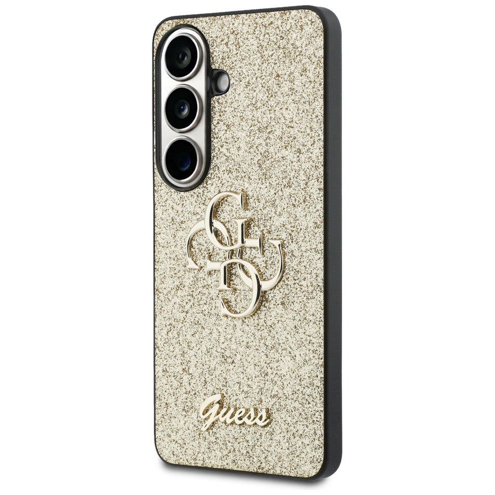 Ovitek za Samsung Galaxy S26 S942, Guess, Fixed Glitter Big 4G Metal Frame, Zlat