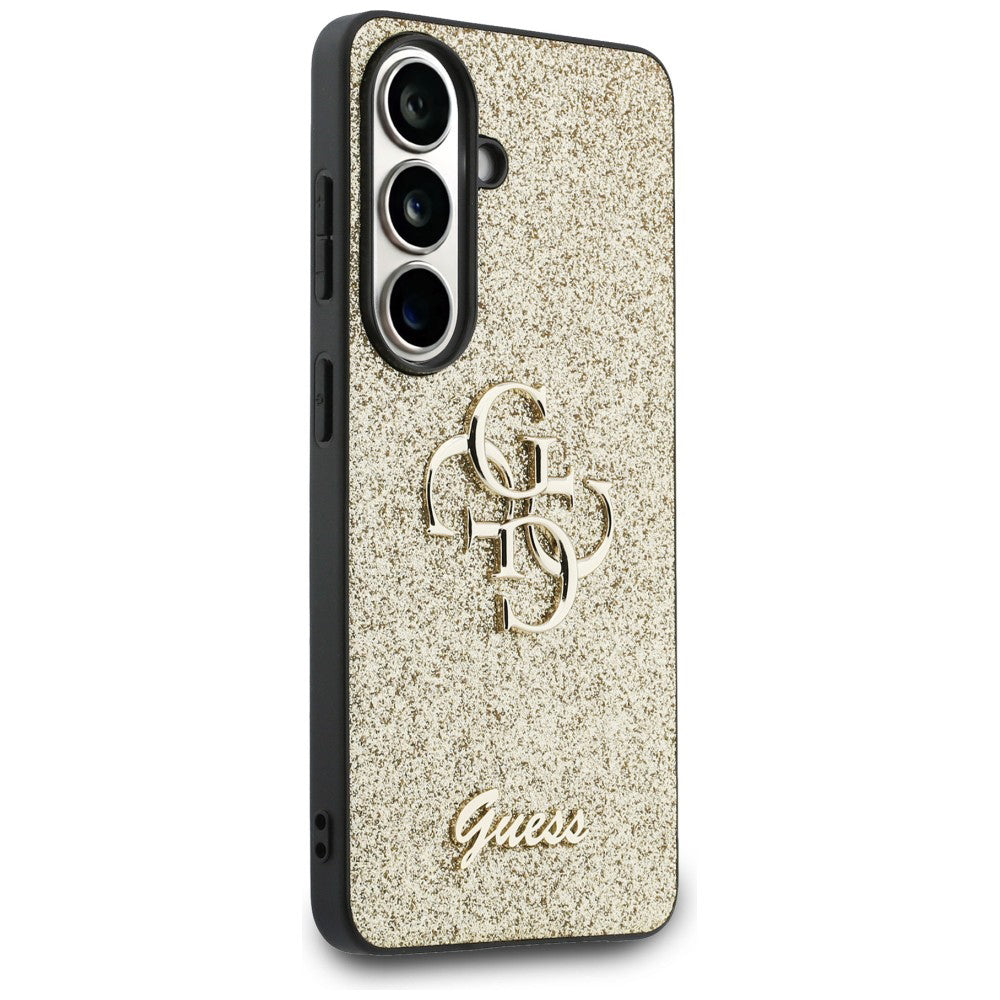 Ovitek za Samsung Galaxy S26 S942, Guess, Fixed Glitter Big 4G Metal Frame, Zlat