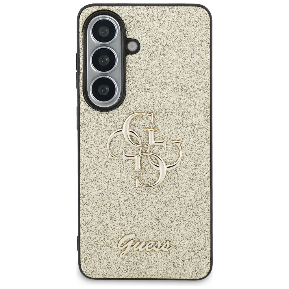 Ovitek za Samsung Galaxy S26 S942, Guess, Fixed Glitter Big 4G Metal Frame, Zlat